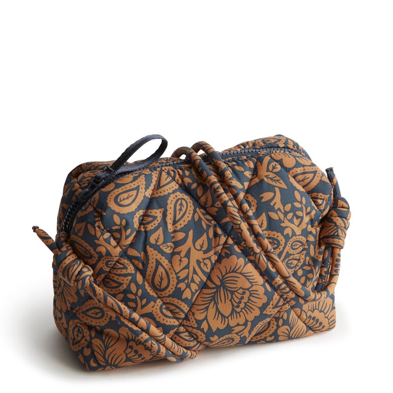 Vera Bradley Women's Featherweight Blake Crossbody, Lotus Montage Roasted Pecan, One Size - Image 1