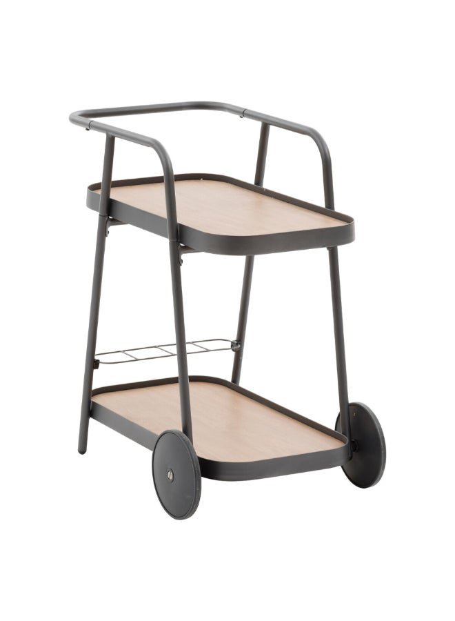 Hesperide Easiness 2-Tier Garden Serving Trolley Honey and Graphite 81 x 50 x 76 cm 205098 - Image 1