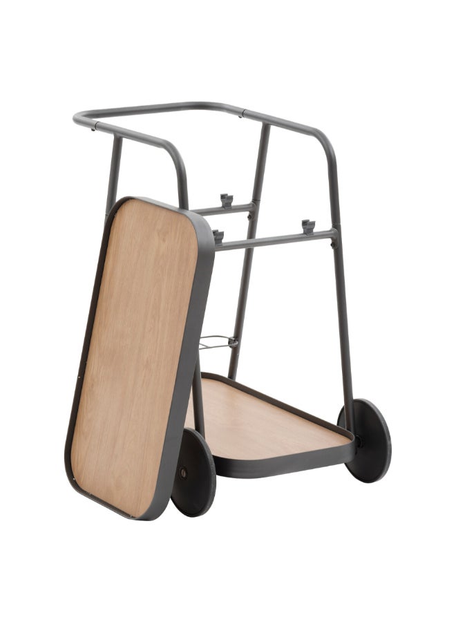 Hesperide Easiness 2-Tier Garden Serving Trolley Honey and Graphite 81 x 50 x 76 cm 205098 - Image 2