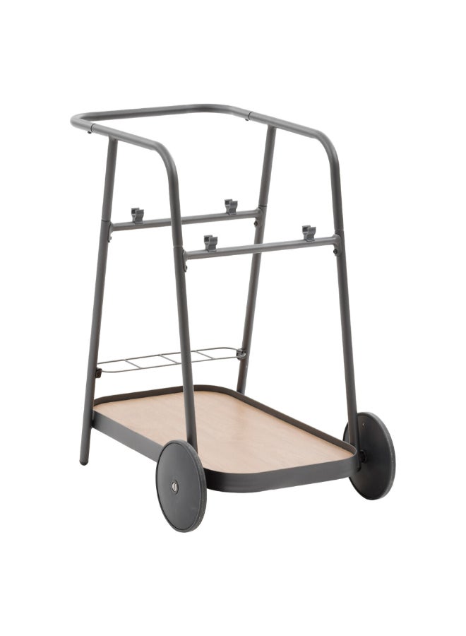 Hesperide Easiness 2-Tier Garden Serving Trolley Honey and Graphite 81 x 50 x 76 cm 205098 - Image 3