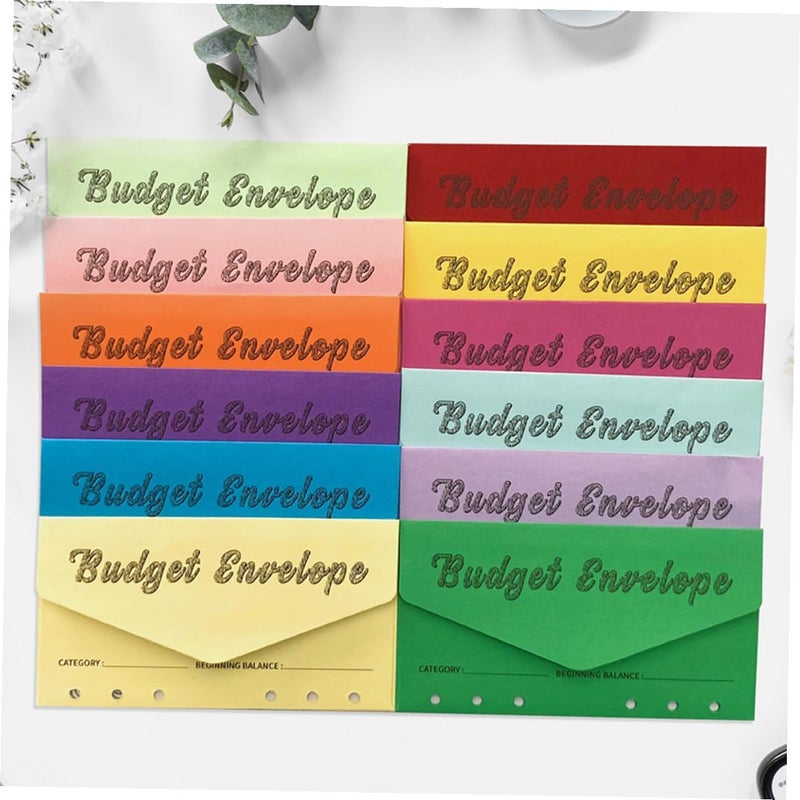 24pcs Acid Paper Cash Envelopes for Expense Tracking with 12 Colors for Cash Management and Expense Organization - Image 3