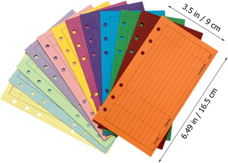 24pcs Acid Paper Cash Envelopes for Expense Tracking with 12 Colors for Cash Management and Expense Organization - Image 2