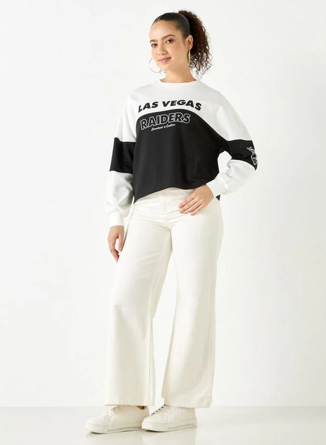 اس بي كاركترز سويت شيرت بطبعات لاس فيغاس رايدرز وأكمام طويلة