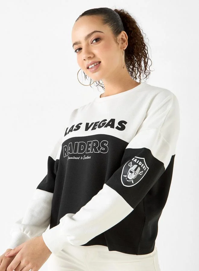 اس بي كاركترز سويت شيرت بطبعات لاس فيغاس رايدرز وأكمام طويلة