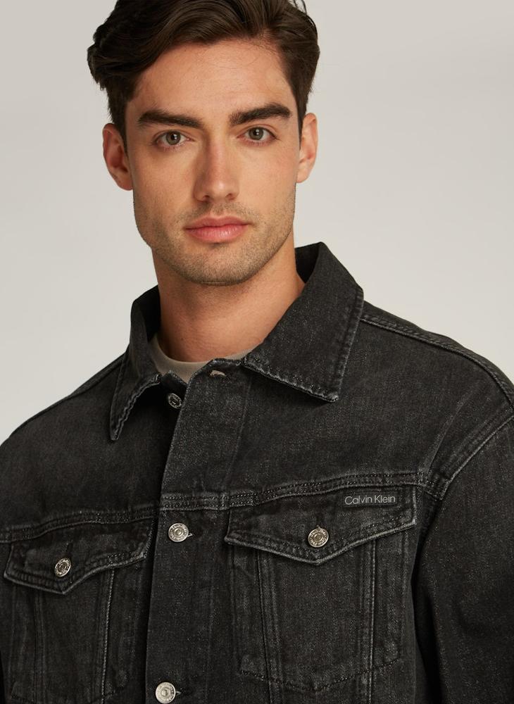 Calvin Klein Jeans Button Detail Denim Jacket  - Image 3