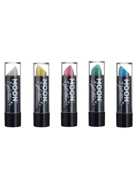 Holographic Glitter Lipstick by Moon Glitter - 0.17oz - Set of 5 colours