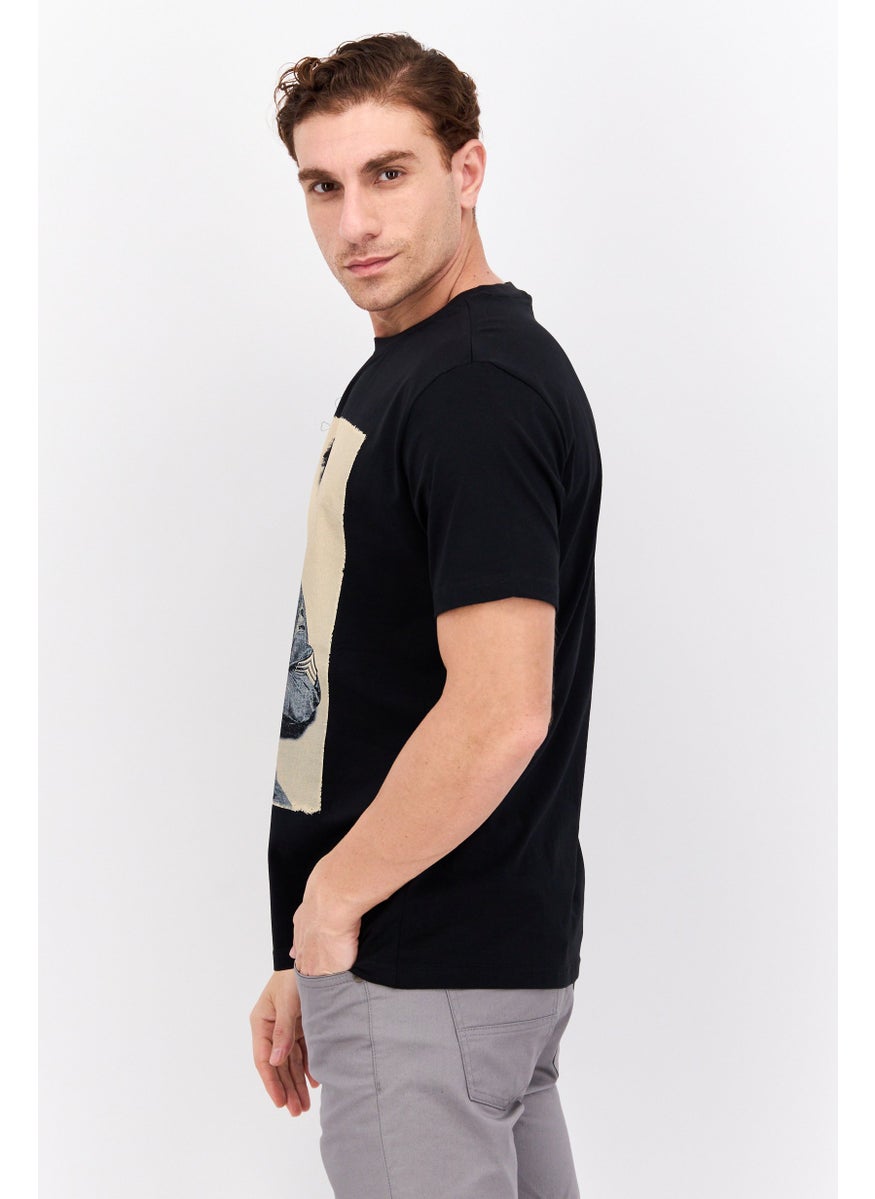 ELVIS Men Crew Neck Short Sleeve Graphic Print T-Shirt, Black Combo  - Image 2