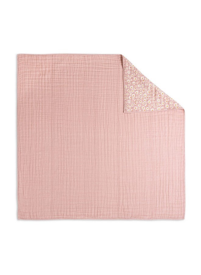 babyletto 100% Organic Cotton Quilt, GOTS-Certified, 3-Layers of Ultra-Soft and Breathable Muslin - Daisy - Image 3