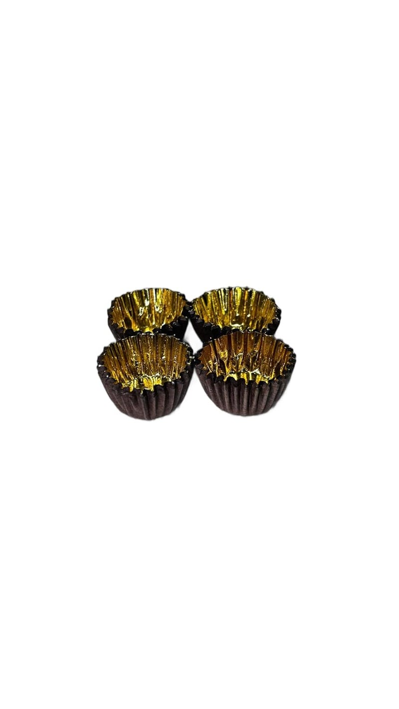 Baekence Baekence Bake and Serve Chocolate Cupcake Liners Brown Golden 30mmx185mm Pack of 1000 pcs - Image 3