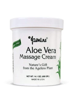 Jasmine Jasmine Aloe Vera Massage Cream. Keep Your Face and Body Fresh and Soft with Anti-Aging Therapy Cream. Have Deeply Moisturized and Nutrition on Your Skin. Organic Aloe Vera Extract. [400 g / 14.1 Oz] 