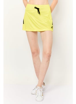 Adidas Women Sportswear Fit Brand Logo Tennis Skort, Yellow  - Image 1