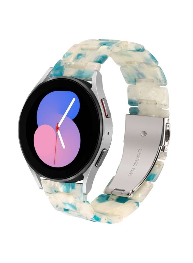 DEALELE Bands Compatible with Samsung Galaxy Watch 6/6 Classic / 5/5 Pro/Galaxy Watch 4/4 Classic / 3 41mm / Active 2, 20mm Colorful Resin Replacement Strap for Women Men(Fluorescent blue) - Image 1