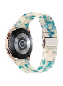 DEALELE Bands Compatible with Samsung Galaxy Watch 6/6 Classic / 5/5 Pro/Galaxy Watch 4/4 Classic / 3 41mm / Active 2, 20mm Colorful Resin Replacement Strap for Women Men(Fluorescent blue)  - Image 2