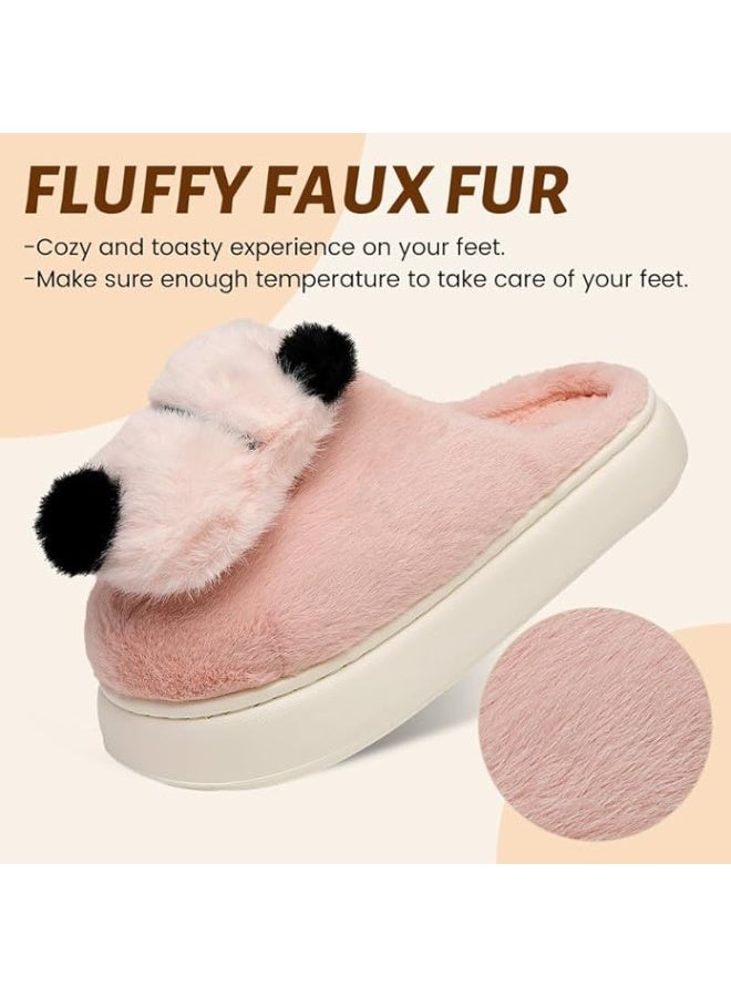 Lucky Kids Winter House Slippers for Kids with Cute Soft Warm Shoes Comfy Home Furry Slippers for Kids
