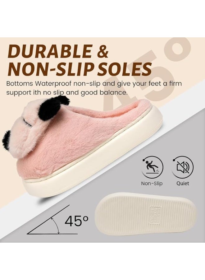 Lucky Kids Winter House Slippers for Kids with Cute Soft Warm Shoes Comfy Home Furry Slippers for Kids