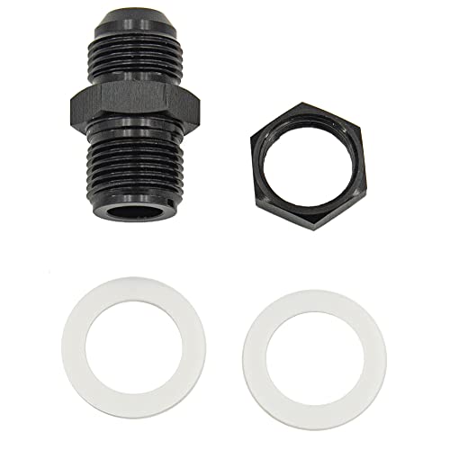 CNRAQR 10AN To 10AN Male Flare Straight Fuel Cell Bulkhead Fittings Aluminum Black 2Pcs - Image 4