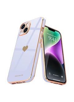 iPhone 14 Plus Phone Case,Soft Shiny Back Cover Protection Case,Raised Full Camera Protection Buffer Silicone Shockproof Phone Case Suitable for IPhone 14 Plus Purple