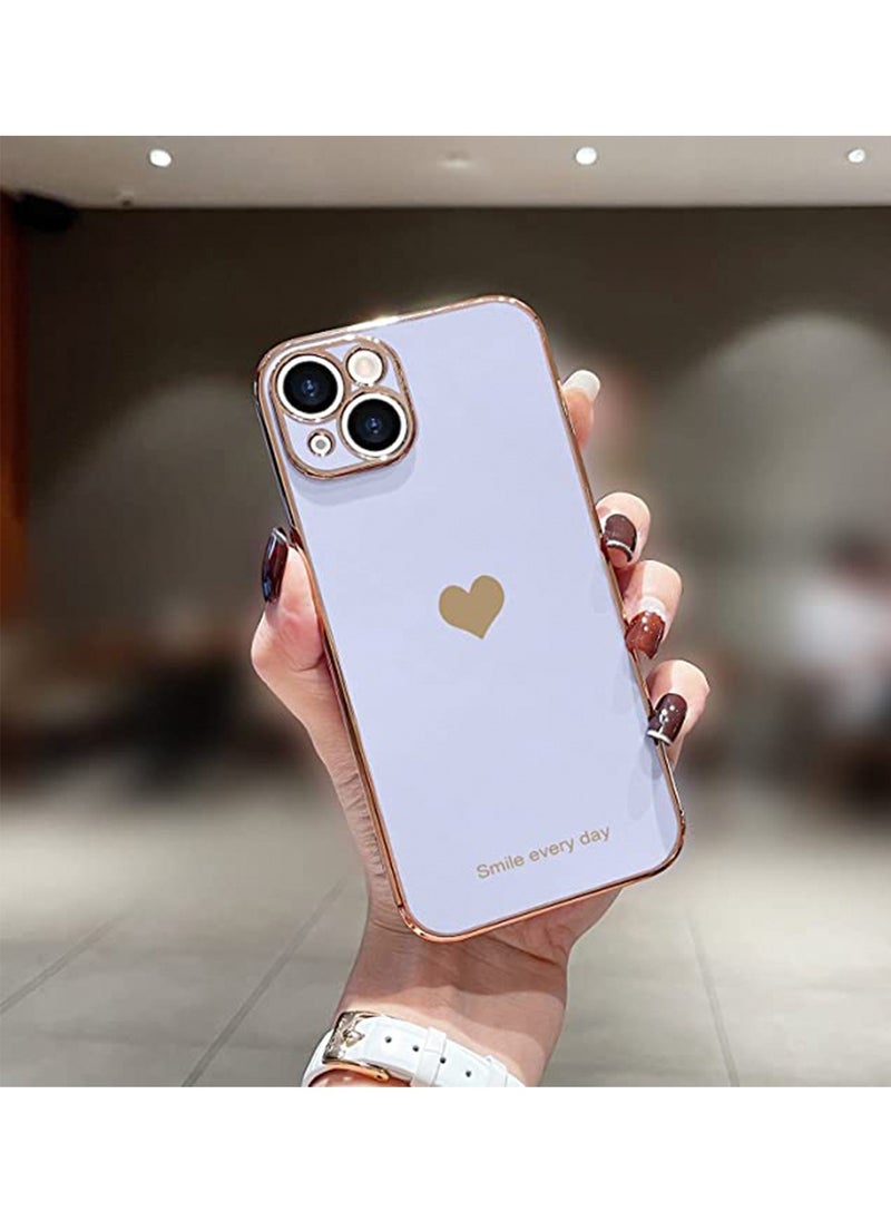 X-level - iPhone 14 Plus Phone Case,Soft Shiny Back Cover Protection Case,Raised Full Camera Protection Buffer Silicone Shockproof Phone Case Suitable for IPhone 14 Plus Purple - Image 1
