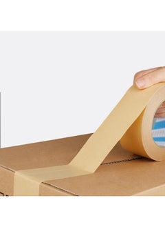 Rubik 1pc Kraft Paper Packing Tape 5cm Wide x 33 Yards Long, Writable Non-Coated Surface for Masking Sealing Packaging Use, Easy to Tear  - Image 2