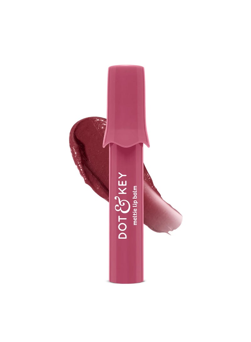 Dot & Key Meltie Lip Balm SPF 50+ In-Vivo Tested With 2% Kojic & Vitamin C | Hydrates Dry, Chapped Lips, Lightens Pigmentation, Brightens Lips | With Shea & Mango Butters, Peptide Infused | Berry Crumble | 4g - Image 1