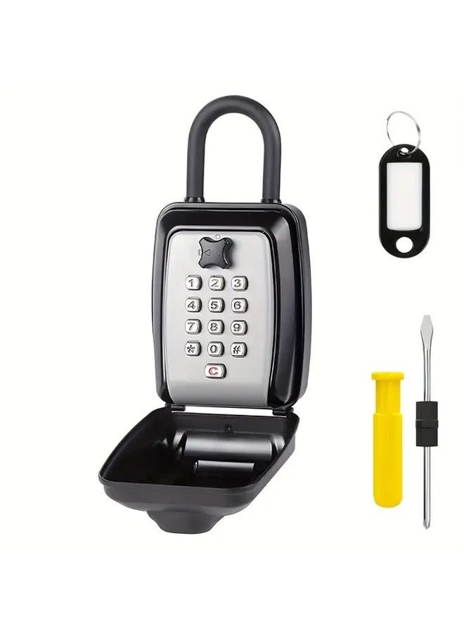 Black Waterproof Digital Key Safe with Secure Code Durable Outdoor Key Case for Home Garage Office - Image 5