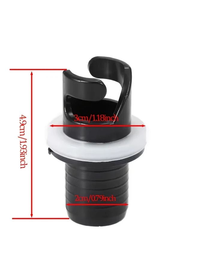 محول صمام هواء قارب قابل للنفخ ثقيل الوزن أسود بقبضة غير قابلة للانزلاق للنفخ السريع والتفريغ - Image 4