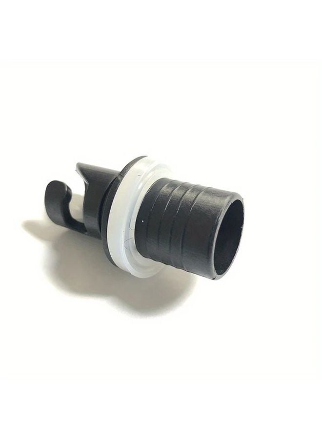 محول صمام هواء قارب قابل للنفخ ثقيل الوزن أسود بقبضة غير قابلة للانزلاق للنفخ السريع والتفريغ - Image 2