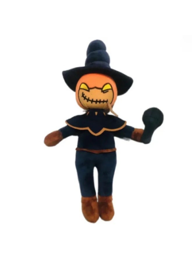 Sale  Friday Night Funkin Skid And Pump Pumpkin Stuffed Plush Toys Soft PP Cotton Filling For Children Gifts-Specifications:25cm Scarecrow In Stock-Color:12-30cm - Image 1