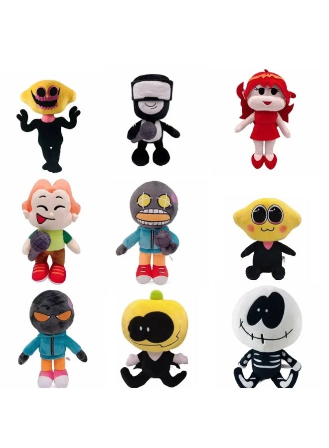 Sale  Friday Night Funkin Skid And Pump Pumpkin Stuffed Plush Toys Soft PP Cotton Filling For Children Gifts-Specifications:25cm Scarecrow In Stock-Color:12-30cm - Image 2