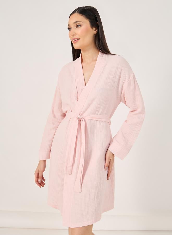 Styli Styli Cotton Gauze Belted Robe  - Image 2