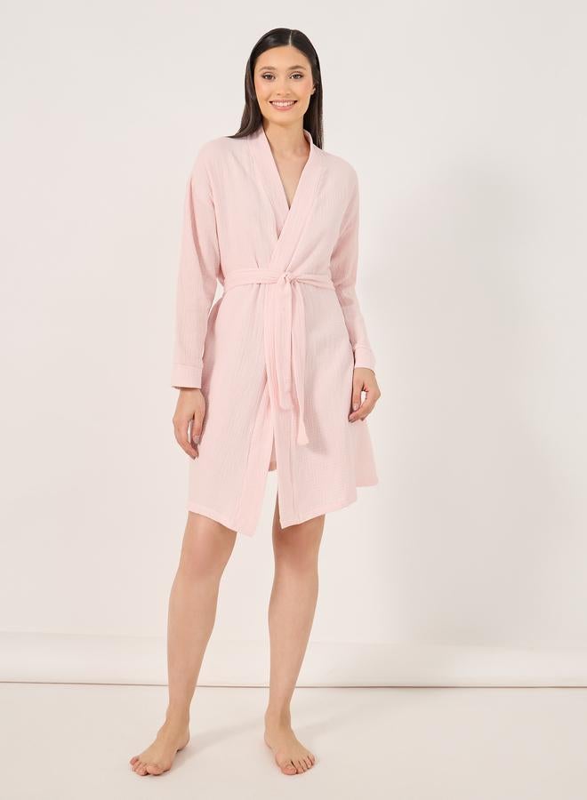 Styli Styli Cotton Gauze Belted Robe  - Image 1