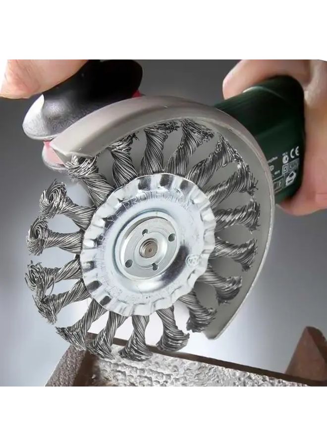 1pc 4 Inch Heavy Duty Twisted Wire Wheel Kit Angle Grinder Metal Grinding Polishing Disc - Image 4