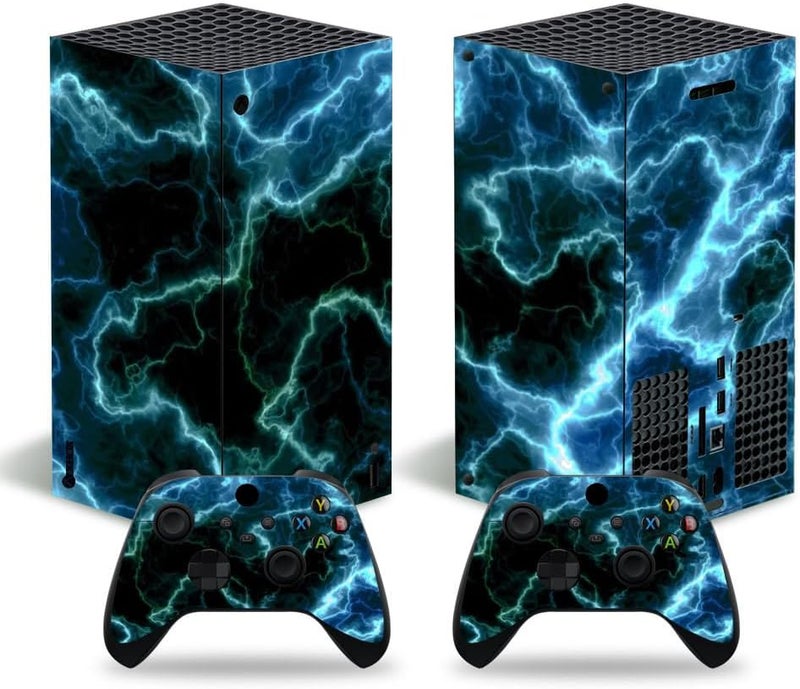 Xbox Series X Digital Stickers Full Body Vinyl Skin Decal Protective Cover for Microsoft Xbox Series X Digital Console and Controllers (Series X Digital Blue Light)