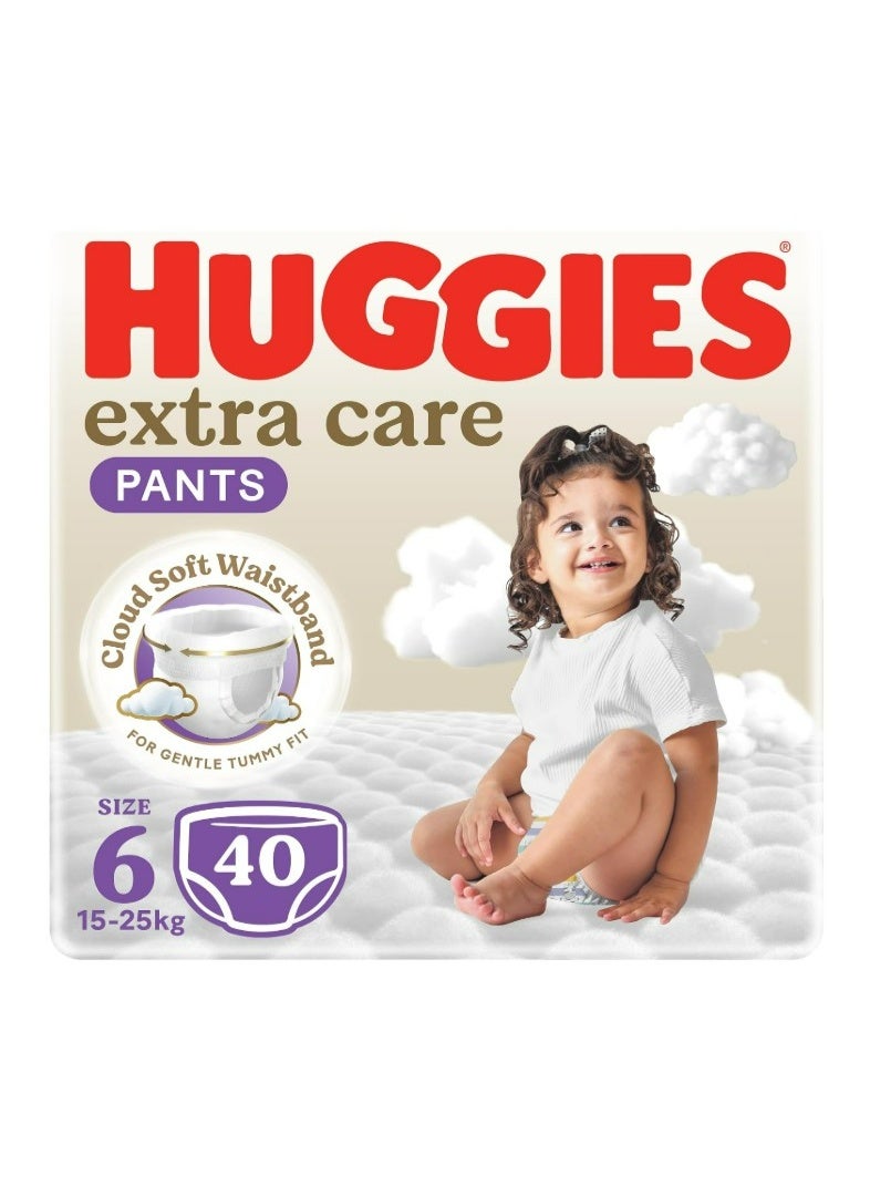 Huggies Extra Care Culottes, Size 6, 15-25 kg, Jumbo Pack, 40 Diaper Pants