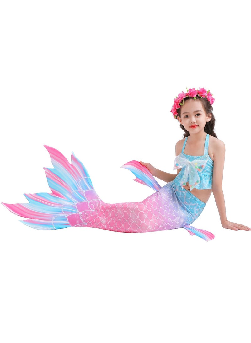 VUCATIN فستان حورية البحر للبنات، ملابس سباحة، فستان حفلة تنكرية، فستان عيد ميلاد، زي تنكري، تنورة حورية البحر (GB96) - Image 4