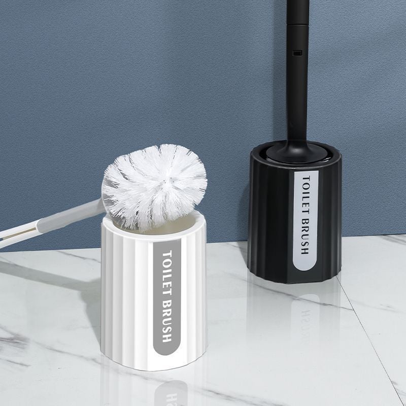Toilet Brush Suit Dead Angle Household Round Head Toilet Brush With Cleaning Toilet Brush Long Handle Cleaning Brush Base - Image 5