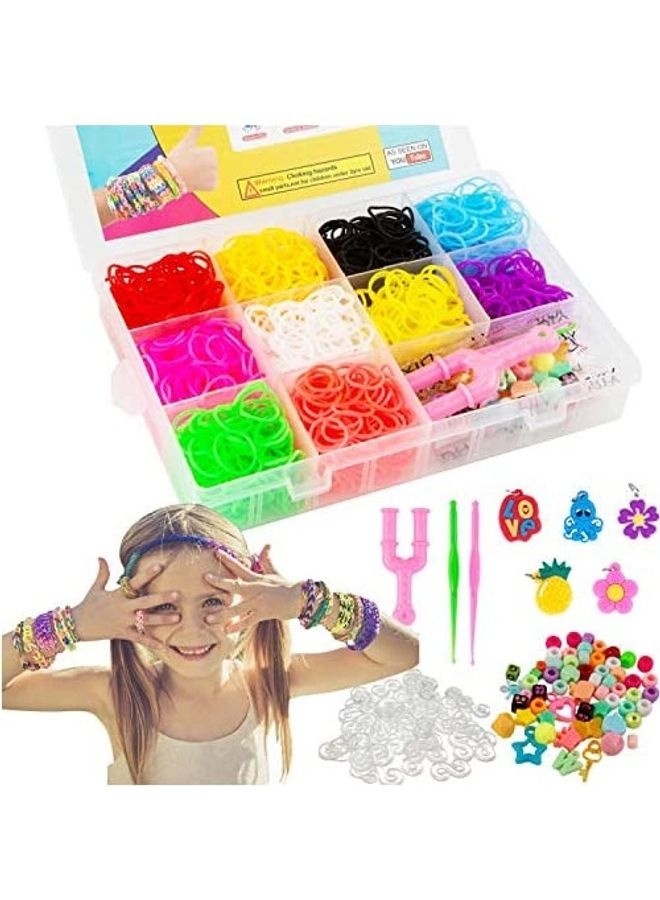 NIBEMINENT Rainbow Rubber Bands Bracelet Making Kit