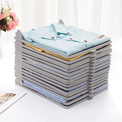 Primelife Closet Organizer 10 Pcs Heavy Duty Plastic Kurta/Salwar Suit Organizer, Effortless Closet Drawer Office Desk File Cabinet Organization Tray - Multicolour (Cloth Tray 10) - Image 4