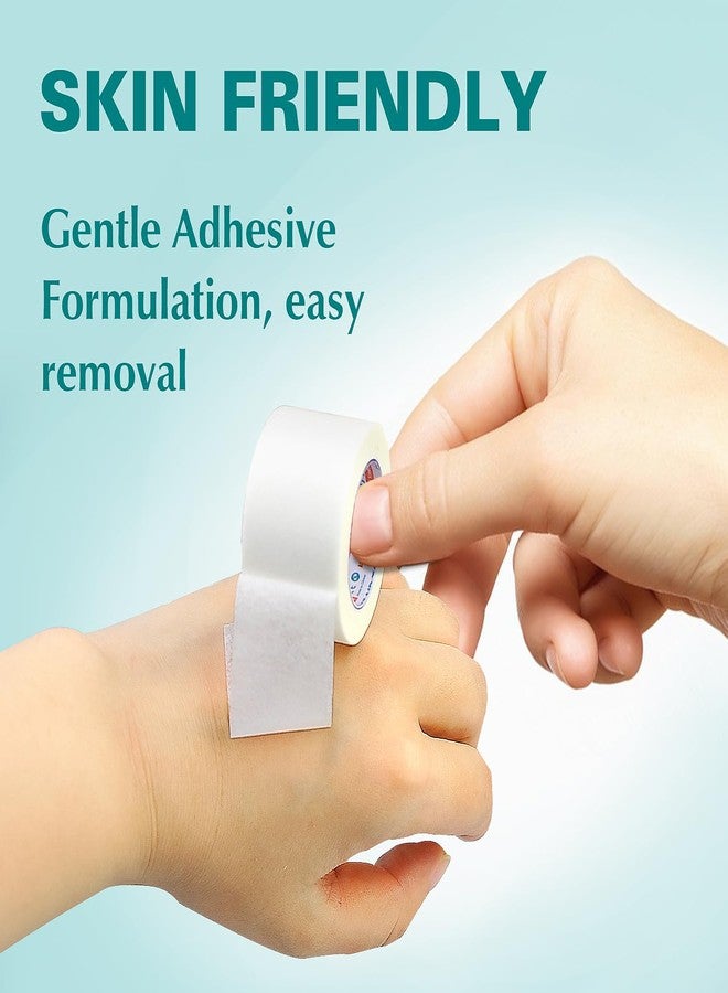 جنرال ميديا شريط جراحي ورقي ناعم من جنرال ميدي، 1 بوصة × 10.9 ياردة، التصاق لطيف (12 لفة) - Image 3