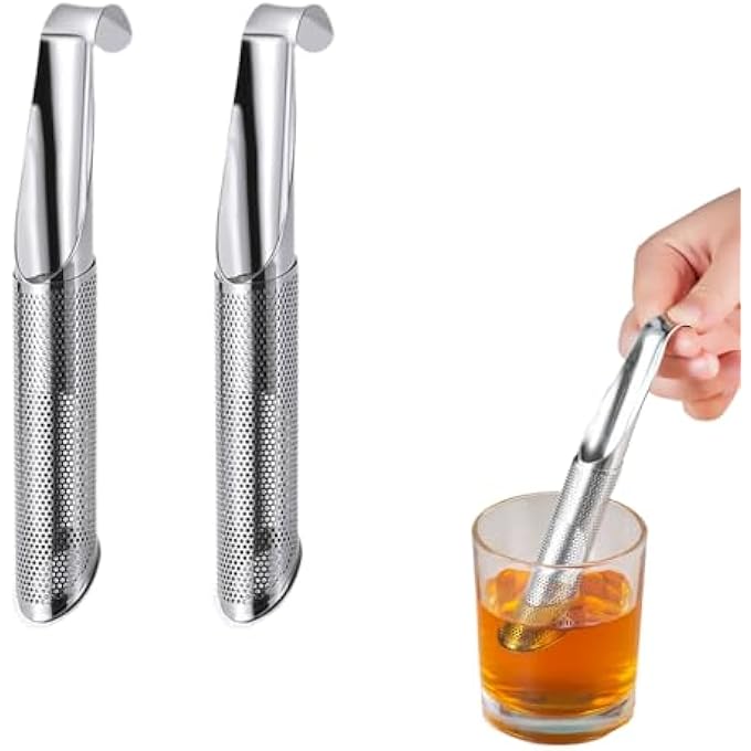 nalaina Tea Infuser For Loose Tea 2 Pcs Stainless Steel Tea Strainer LongHandle Tea Filter Suitable For Loose Leaf Tea Leaf Herbs Rose Or Spice - Image 2