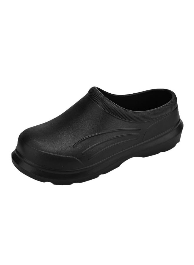 Professional work shoes, unisex safety shoes for chefs, nurses, and doctors. Oil-resistant, waterproof, and non-slip, for men and women, black. - Image 1