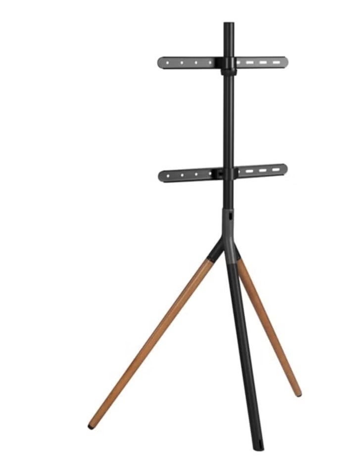 JAJEEK Easel Studio TV Floor Stand, Mount for 49" - 70" Screen Size, Supports Up to 40 KG - Stylish Grey/Walnut Finish for Modern Home & Office Use, Adjustable Height & Sturdy Base for Safe Viewing - Image 2