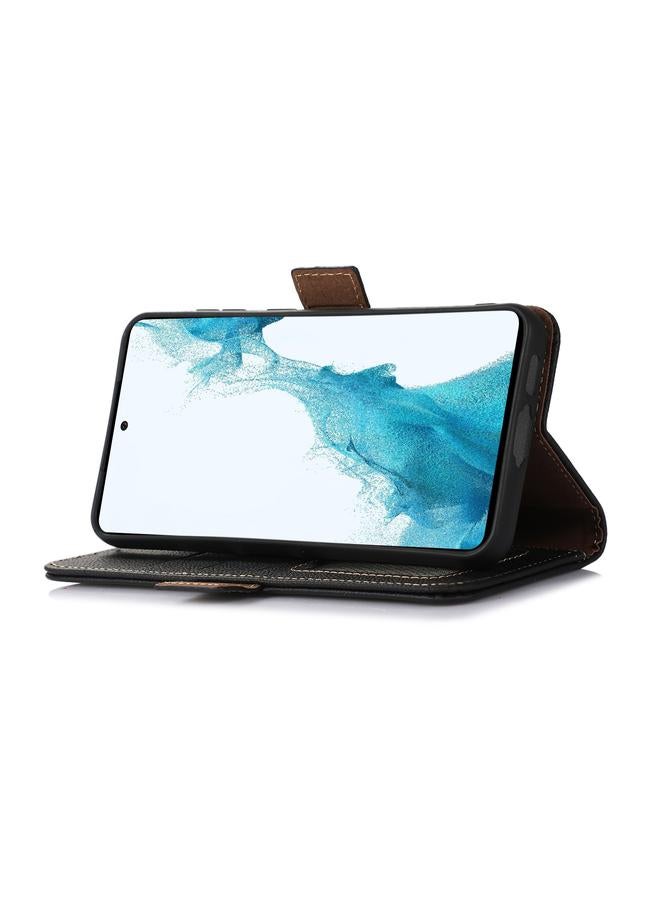 Zaboon Case For Huawei Mate 60 Pro Side-Magnetic TJ Genuine Leather RFID Phone Case - Image 5