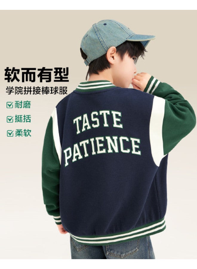 Zuoxi Boys' Jacket Spring/autumn Kids Baseball Coat Windproof Sporty School Jacket Trendy Outerwear For Boys - Image 1