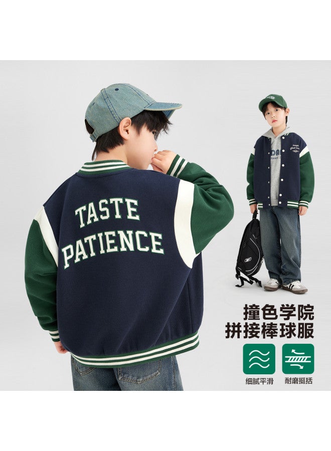 Zuoxi Boys' Jacket Spring/autumn Kids Baseball Coat Windproof Sporty School Jacket Trendy Outerwear For Boys - Image 4