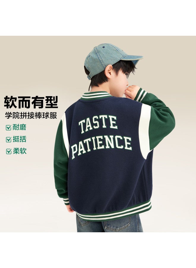 Zuoxi Boys' Jacket Spring/autumn Kids Baseball Coat Windproof Sporty School Jacket Trendy Outerwear For Boys - Image 2