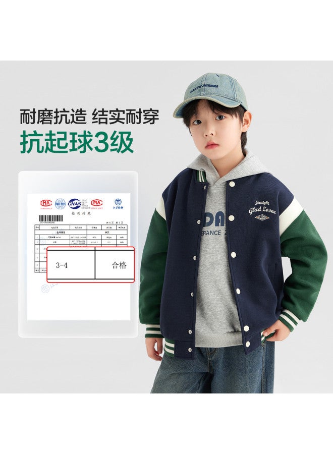 Zuoxi Boys' Jacket Spring/autumn Kids Baseball Coat Windproof Sporty School Jacket Trendy Outerwear For Boys - Image 3