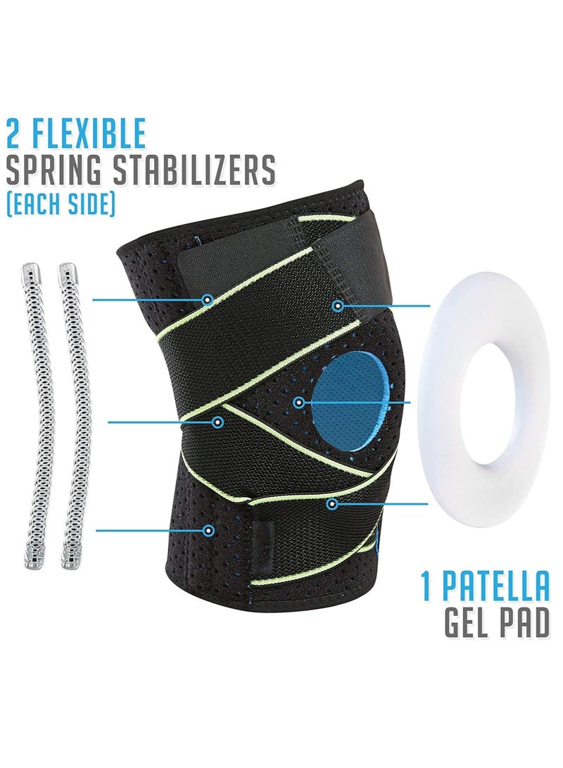 Bukela Knee Brace for Knee Pain - Adjustable Compression Knee Brace with Side Stabilizers for Men and Women, Knee Support for Meniscus Tear ACL, MCL, Injury Recovery - Image 3