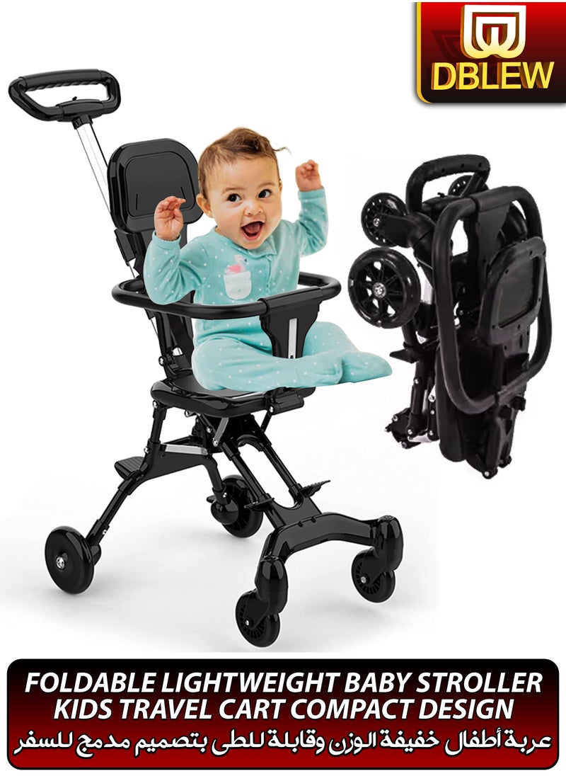 DBLEW Lightweight Compact Baby Airport Travel Stroller with Adjustable Handles and Backrest One Hand Foldable Easy Overhead Airplane Or Car Trunk Storage Shopping Walking Pocket Stroller Cart For Toddler  - Image 1