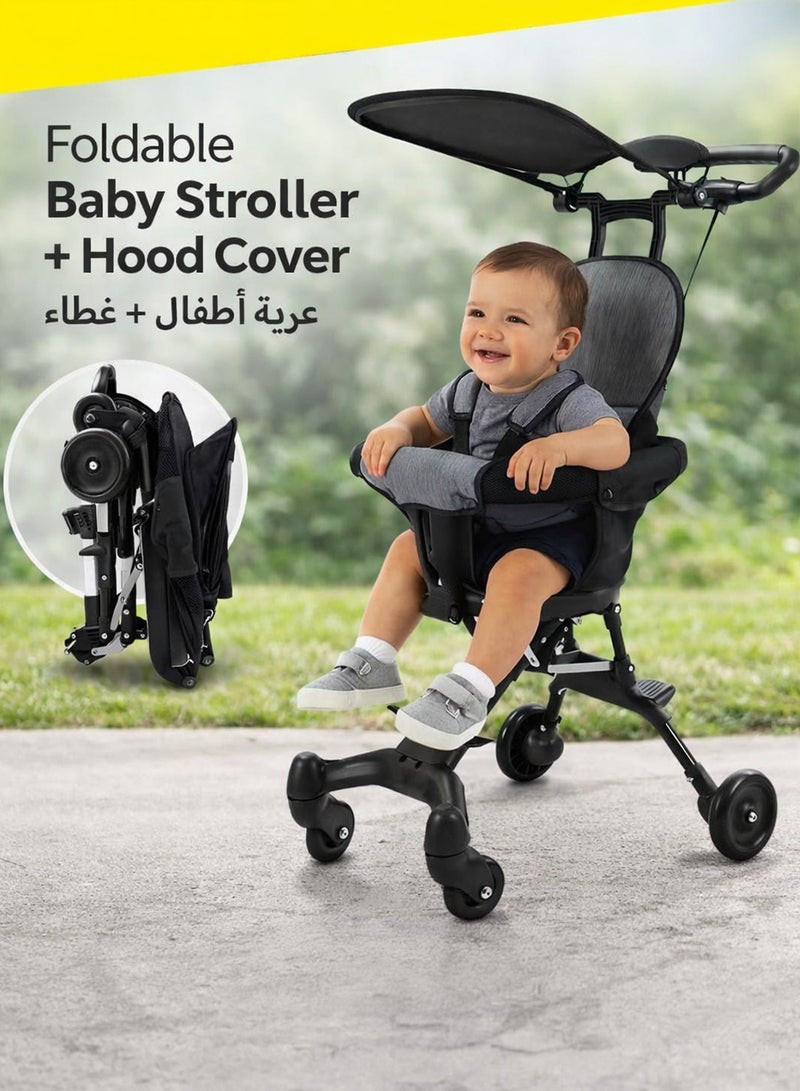 DBLEW Lightweight Compact Baby Airport Travel Stroller with Adjustable Handles and Backrest One Hand Foldable Easy Overhead Airplane Or Car Trunk Storage Shopping Walking Pocket Stroller Cart For Toddler - Image 1